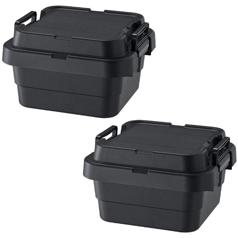 GHON154×2 トランクカーゴ TC-30S LOW 岐阜プラスチック工業(RISU/リス) 容量18L ブラック色  1セット(2個)