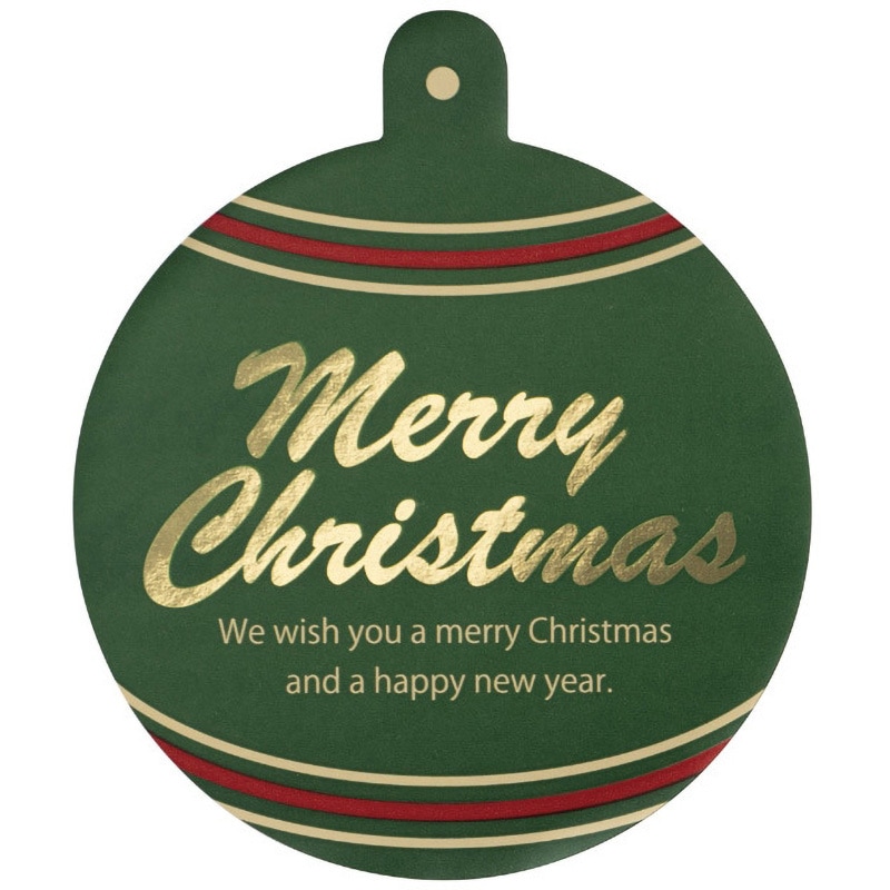 X-3S クリスマスギフトシール HEADS(ヘッズ) オーナメントグリーン柄