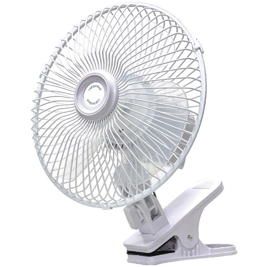 メルテック カーファン(車内扇風機) ホワイト DC12V クリップ式 首振り機能付 風量2段階 Meltec CF-105 dwos6rj メルテック カーファン(車内扇風機) ホワイト DC12V クリップ式