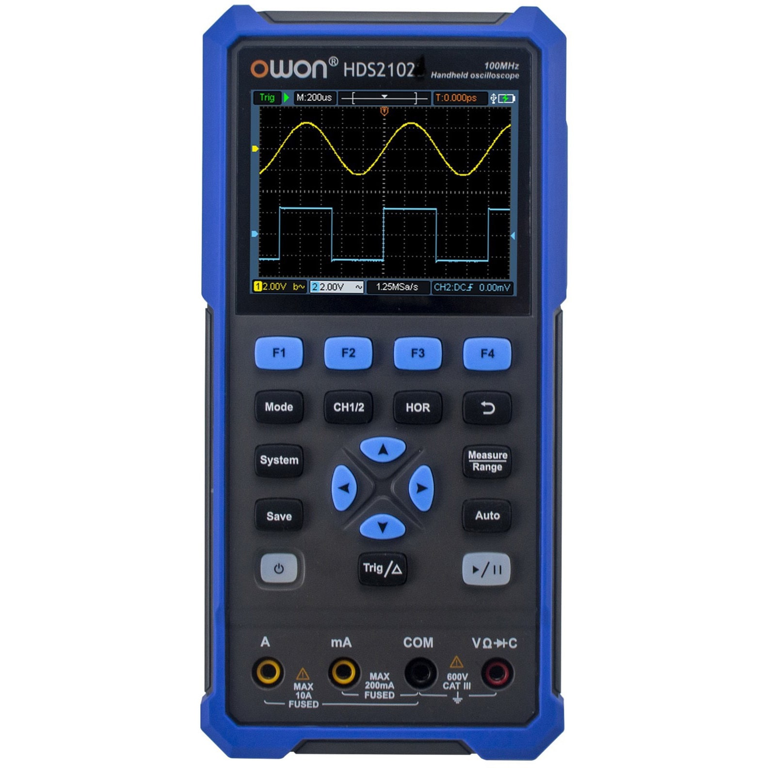 HDS2102 ハンドヘルド・オシロスコープ HDS200シリーズ (25MHz～200MHz 