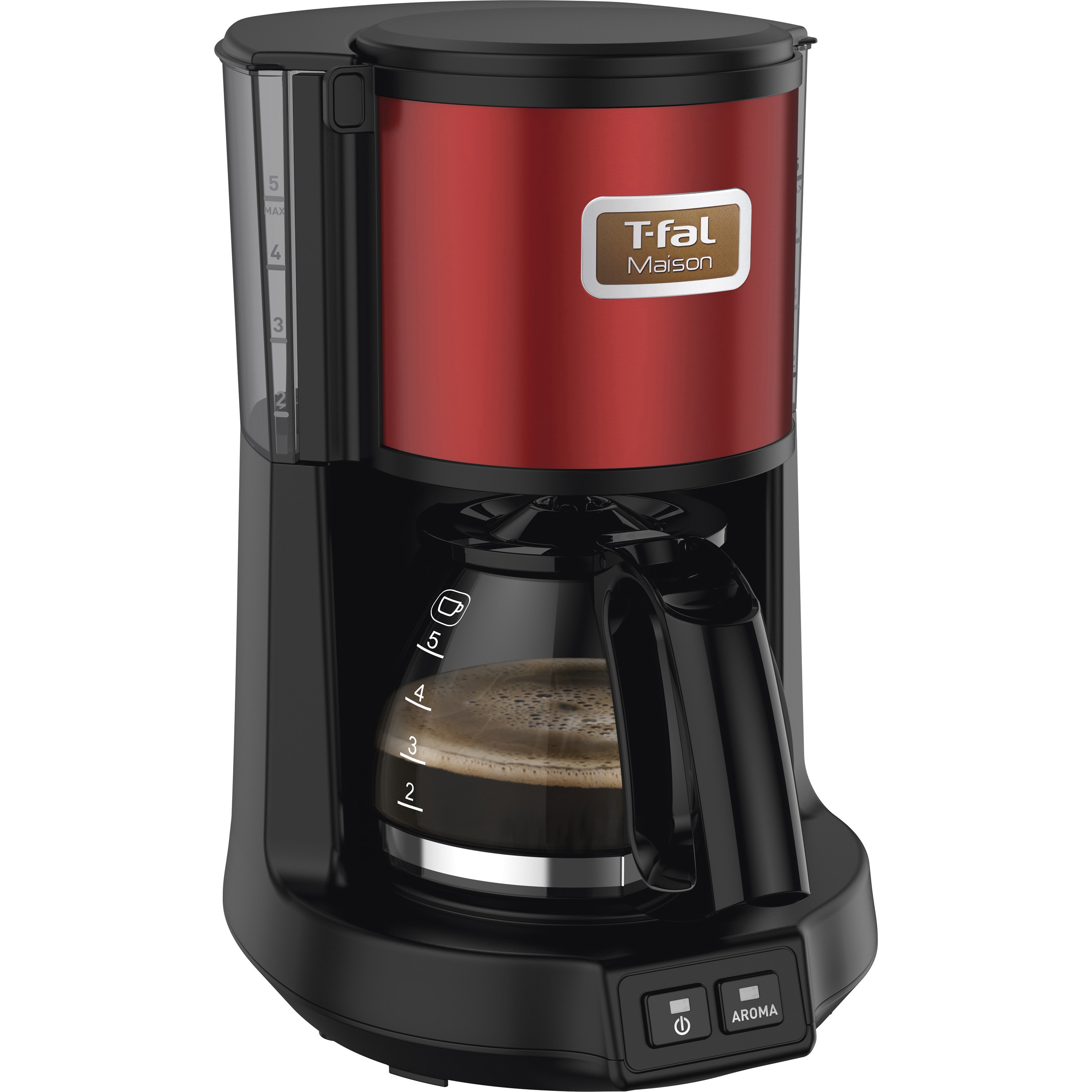 CM4905JP コーヒーメーカー メゾン ワインレッド T-fal(ティファール) ドリップ式(水容器一体型) 容量600mL