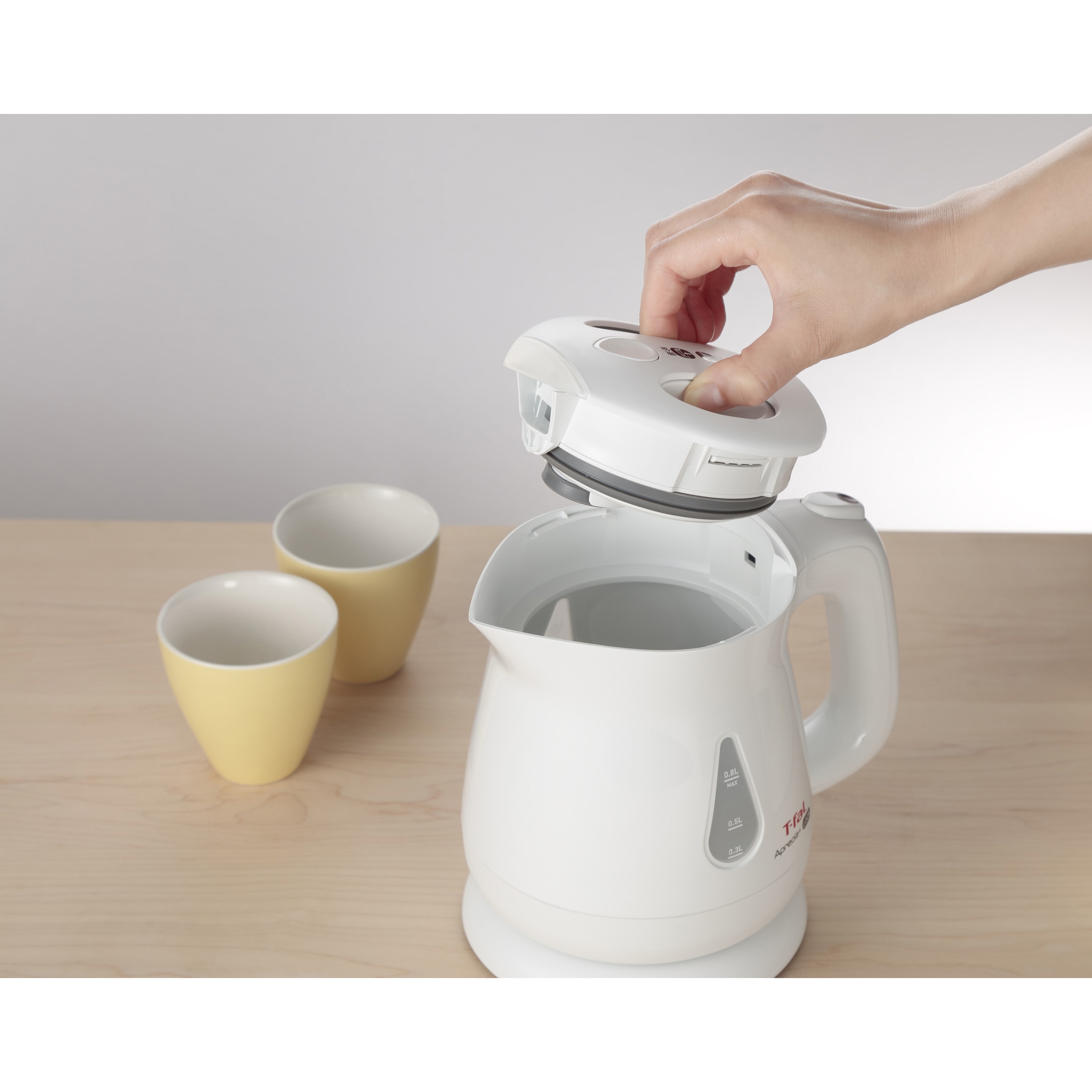 ティファール 電気ケトル 0.8L 転倒お湯もれロック 省スチーム設計