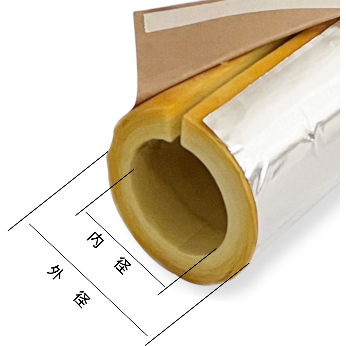 DK-027 グラスウール(保温材)1M YSK(山脇産業) 内径27mm外径67mm