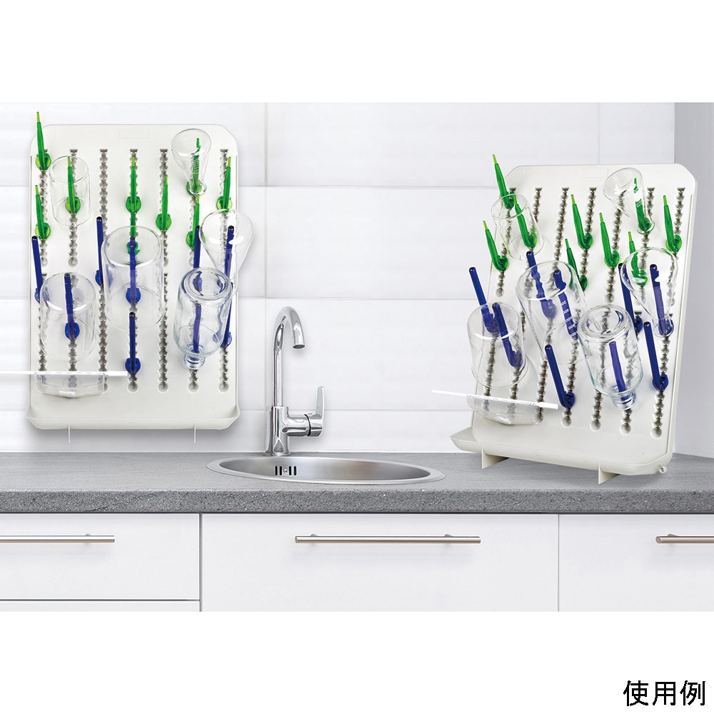 120791 ラボ用2way乾燥ラック 卓上・壁掛け 対応 アズワン 寸法441×66×139mm