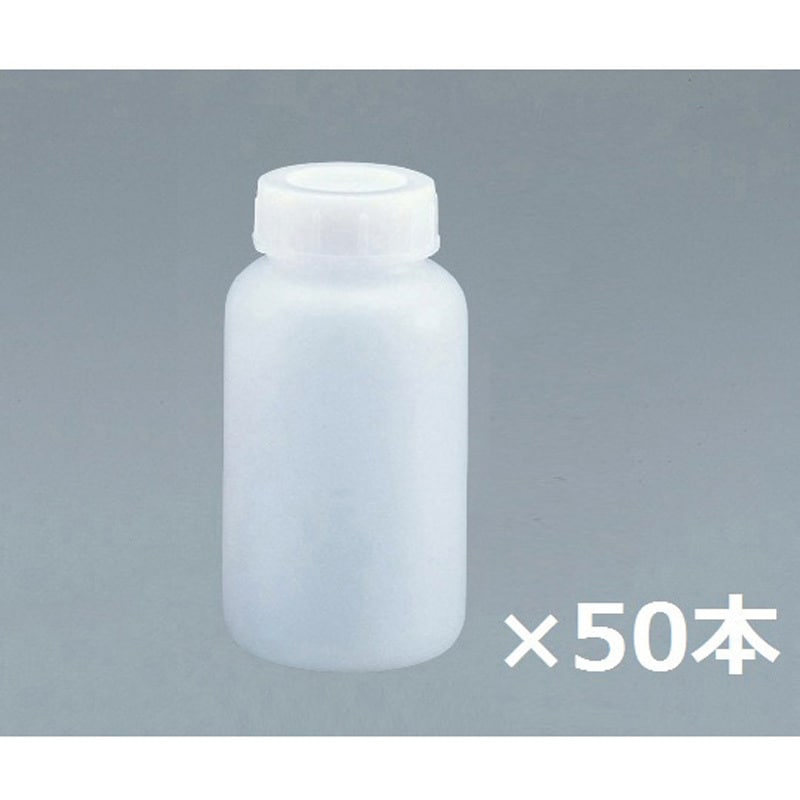 NVW-500C 広口瓶 中栓付き NVWシリーズ アズワン 500mL  1箱(50本)