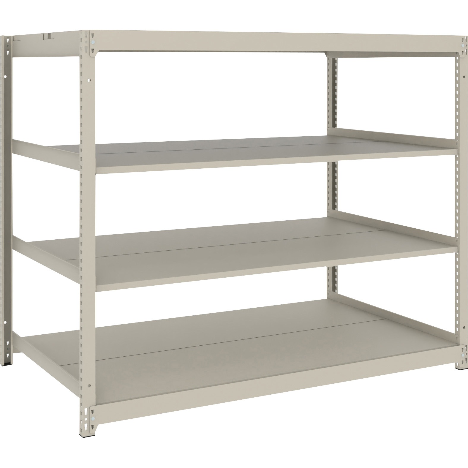 UL-4564 薄型ラックUL型軽量ボルトレス棚 単体 TRUSCO ネオグレー色 スチール 荷重100kg/段 4段 高さ1205mm奥行595mm  UL-4564