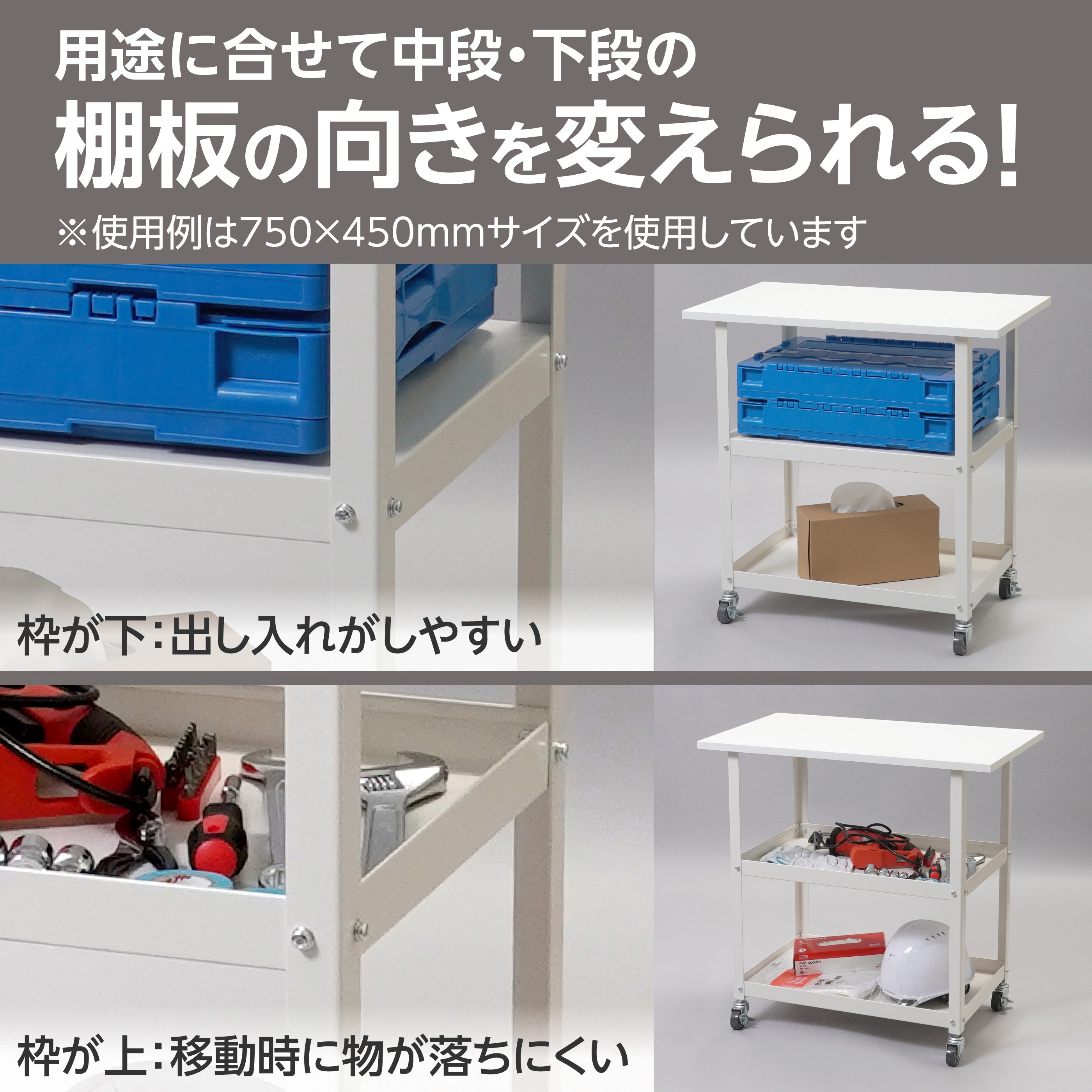 作業台 ハンドメイド製　キャスター付き 軽量リストア品 FMT-1275D 脚折りたたみ式作業台キャスター付 1台 テックサス(旧：本庄
