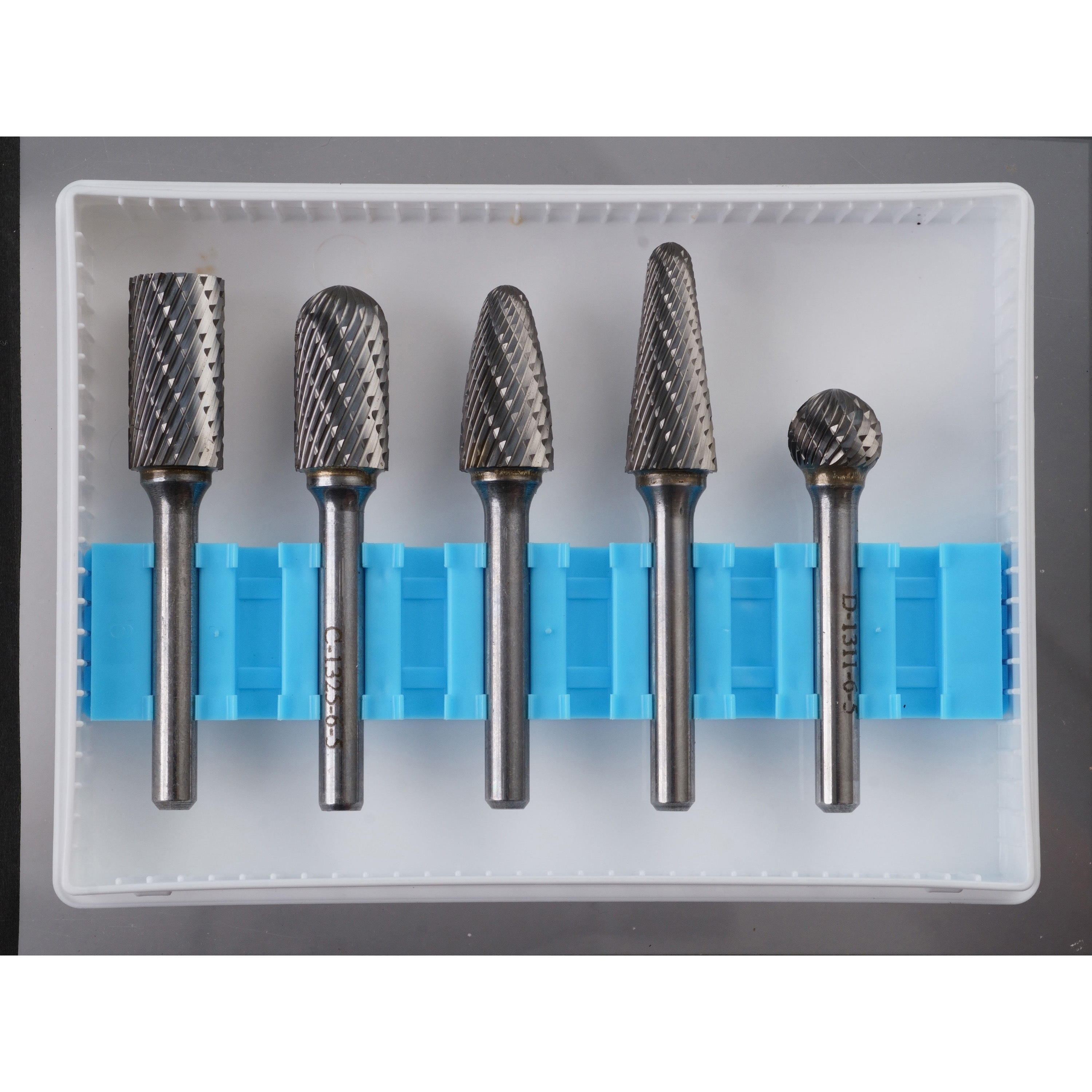 SET-130565N 超硬ロータリーバーセット(Φ12.7×5種) ニコルソン ダブルカット シャンク径6mm  SET-130565N