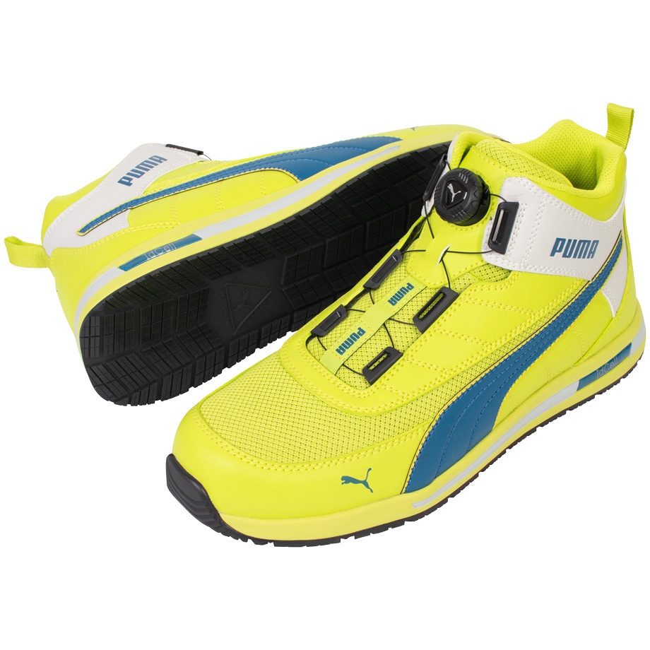 63.214.0 SWITCHBACK YELLOW DISC MID PUMA SAFETY(プーマセーフティ) ミドルカット イエロー色 サイズ25cm足幅3E 1足(1足)