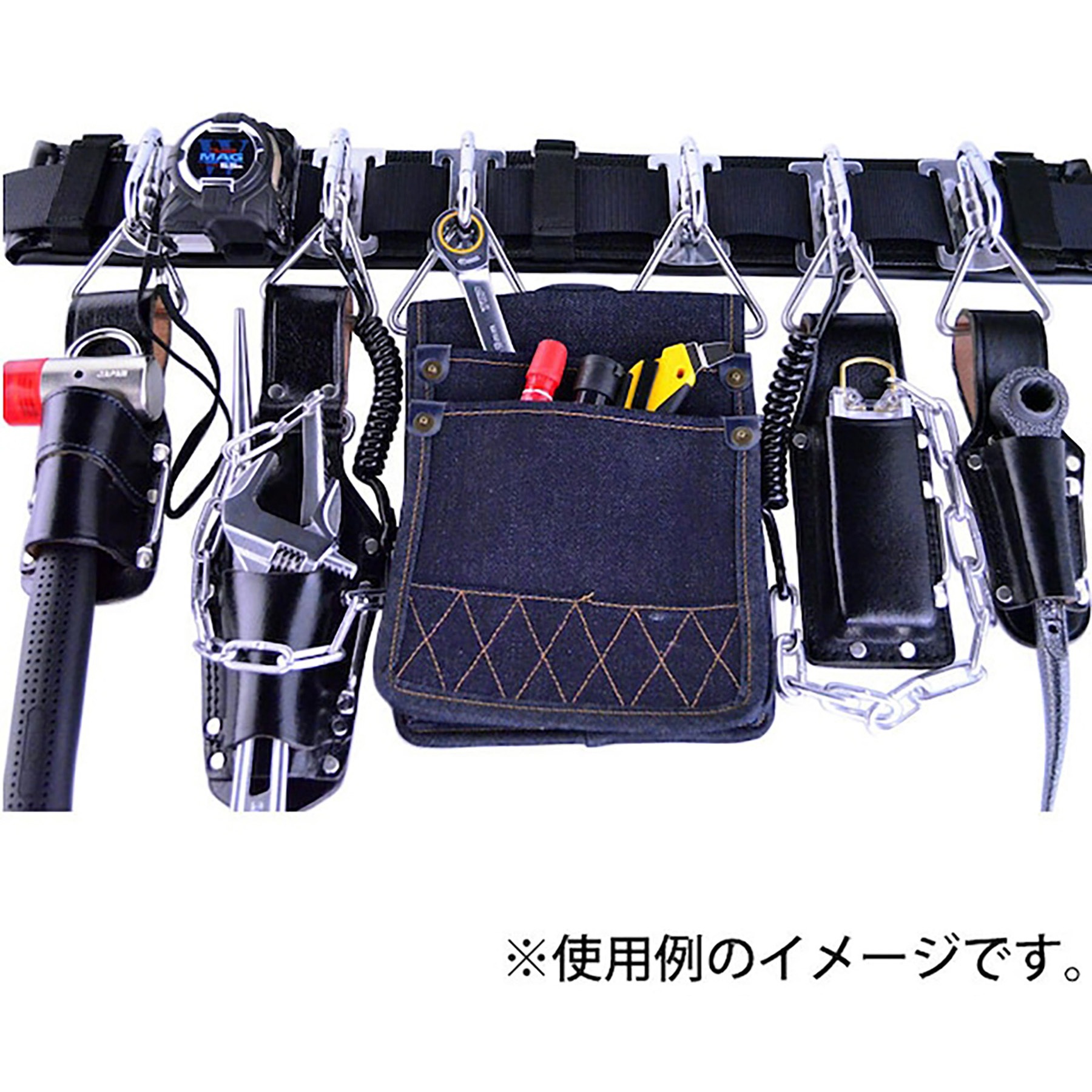 腰道具、案全帯、ガジェット SPD-JY02-A 鳶用腰袋インナーポケット付 SK11 大きなロゴを配置