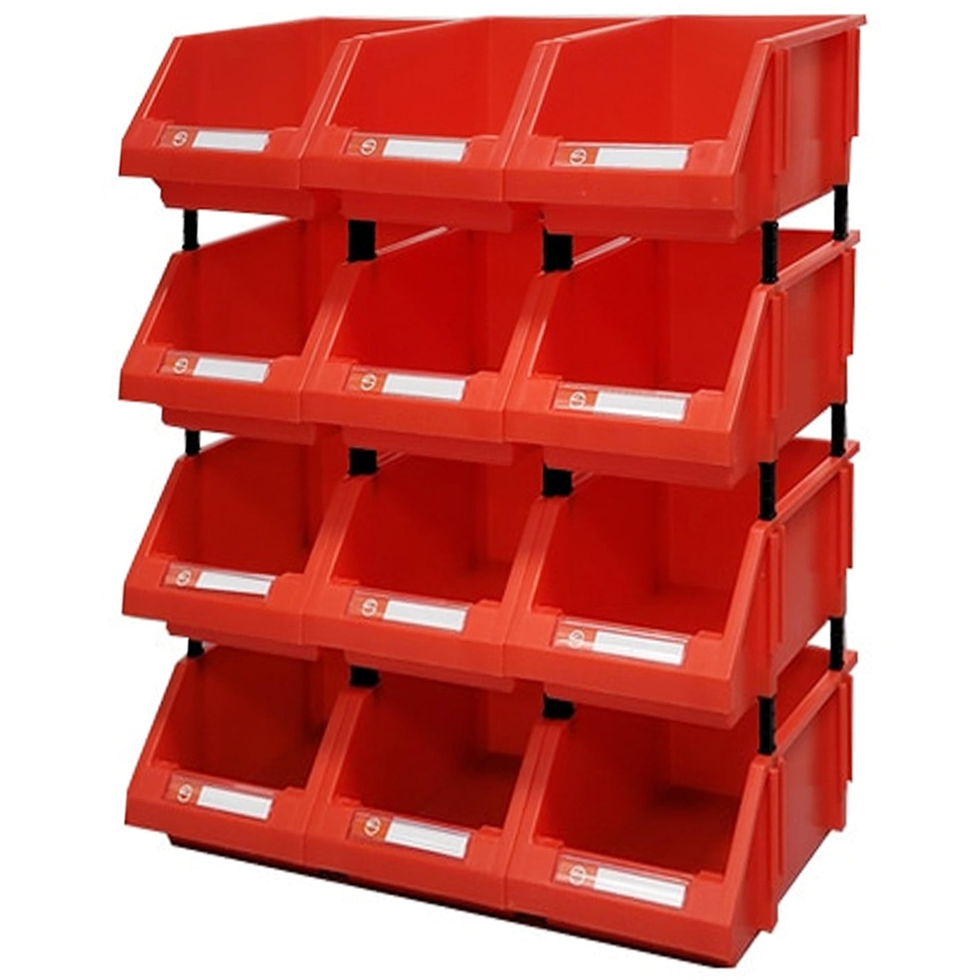 AI00006-12 連結パーツボックスコンテナ Mサイズ 12個セット 縦横連結