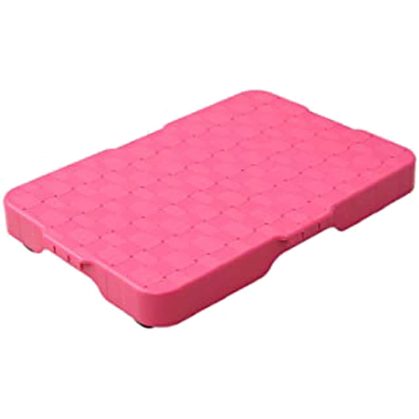 HCL-E38(RP)×4 スマートフロア 連結平台車 YAMAZEN(山善) 自在 ローズピンク色 荷台寸法410×285mm 1セット(4台)