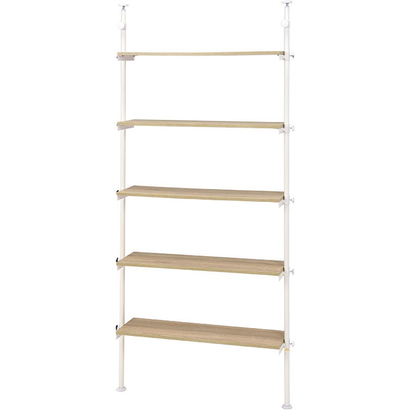 KTR-3156WH つっぱり ラック パーテーション 5段 選べる 2サイズ 幅 70