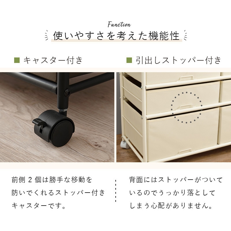 引き出し付きハンガーラック　KHR-3136WH KHR-3136WH ハンガーラック 引き出し付き 6杯 幅 75 cm キャスター