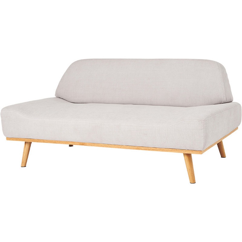 北欧レトロ 木製フレーム アームチェア 二人掛けソファー ロビーチェア