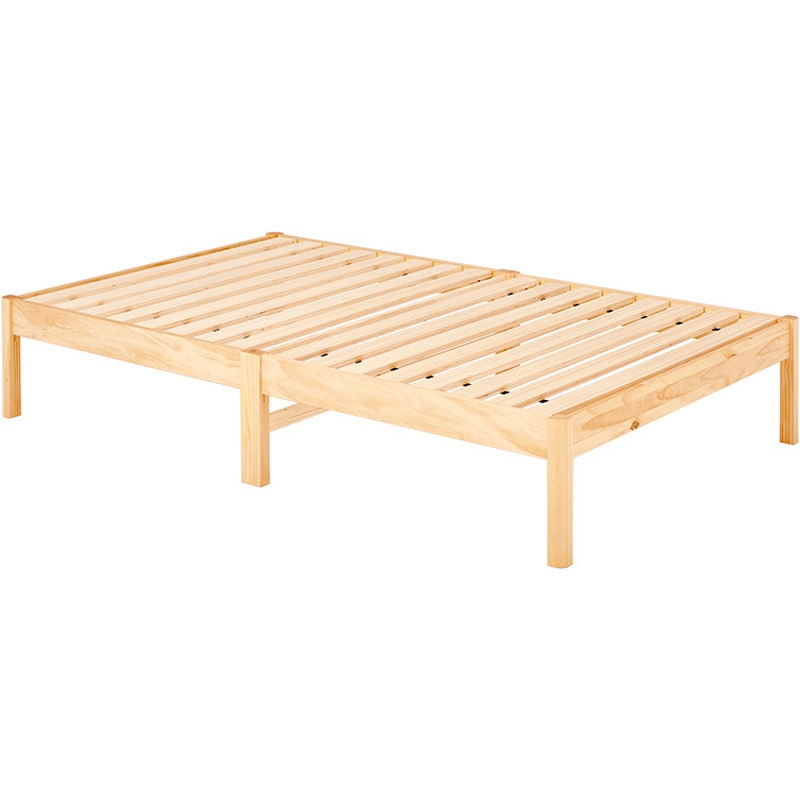 MB-5149SDNA ベッド すのこベッド ヘッドレス フロアベッド 【約3分で組立完了】 工具不要 & ネジ 無し セミダブル  耐荷重 200kg 萩原 1台(1台) MB-5149SDNA