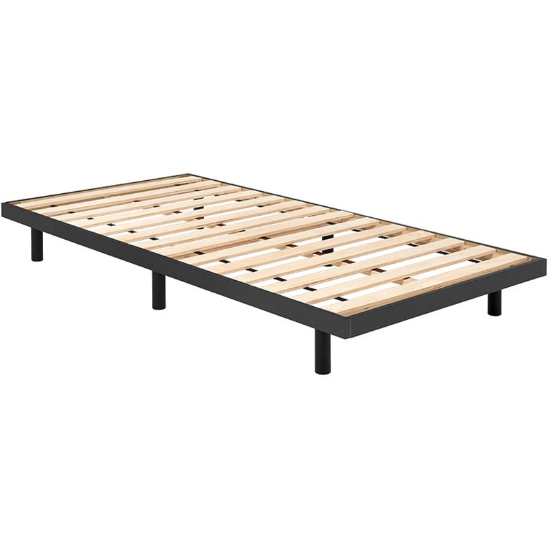 WB-7800S-BK ベッド すのこベッド ヘッドレス フロアベッド 頑丈タイプ シングル  耐荷重 350kg 萩原 1台(1台) WB-7800S-BK