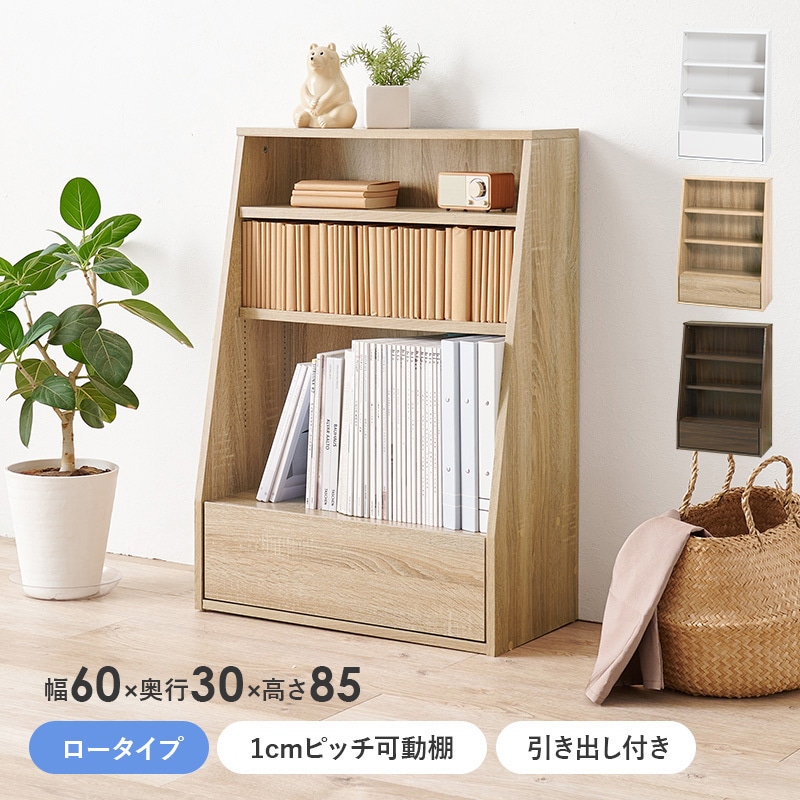1cm 刻みで調節できる 本棚 大容量 【 選べるサイズ 幅60 / 幅90