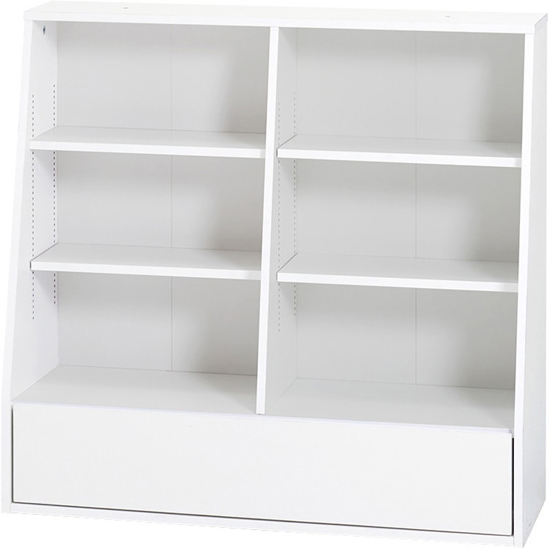 RCC-1907WH 1cm 刻みで調節できる 本棚 大容量 【 選べるサイズ 幅60 / 幅90 cm 】ハイタイプ 薄型 省スペース 萩原 1台(1台) RCC-1907WH