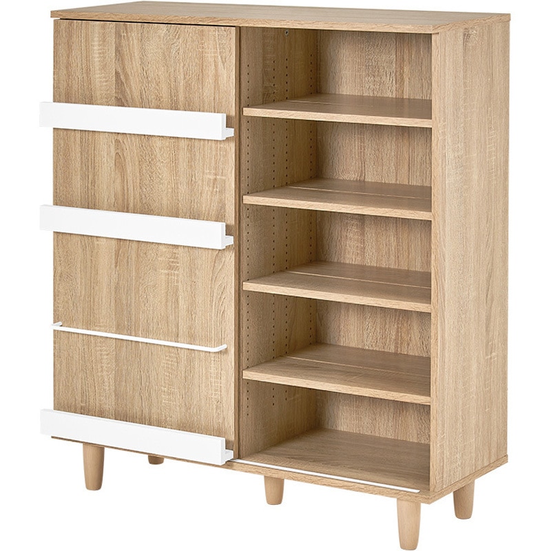 VKB-7273NA [ コミック 収納 約400冊 ]脚つき 大容量 本棚 推し活 収納