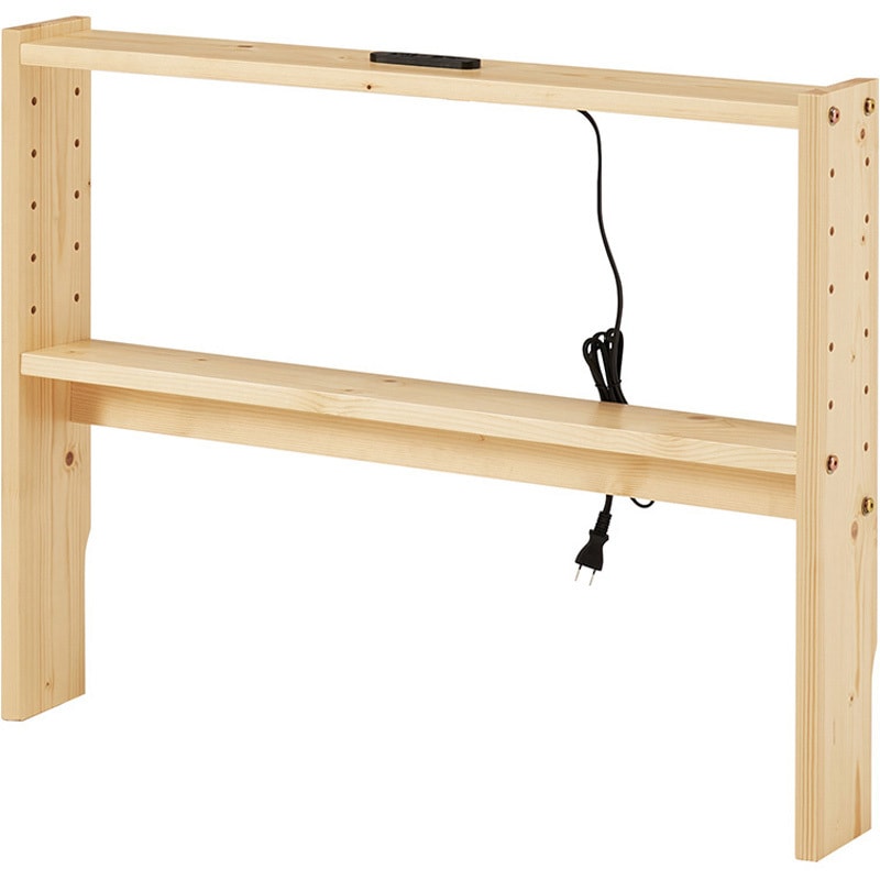 WH-7710SSS-NA コンセント付き 後付け ヘッドボード 宮棚 選べる 4サイズ (  セミシングルショート / シングル / セミダブル / ダブル ) 萩原 1台(1台) WH-7710SSS-NA 6,001円