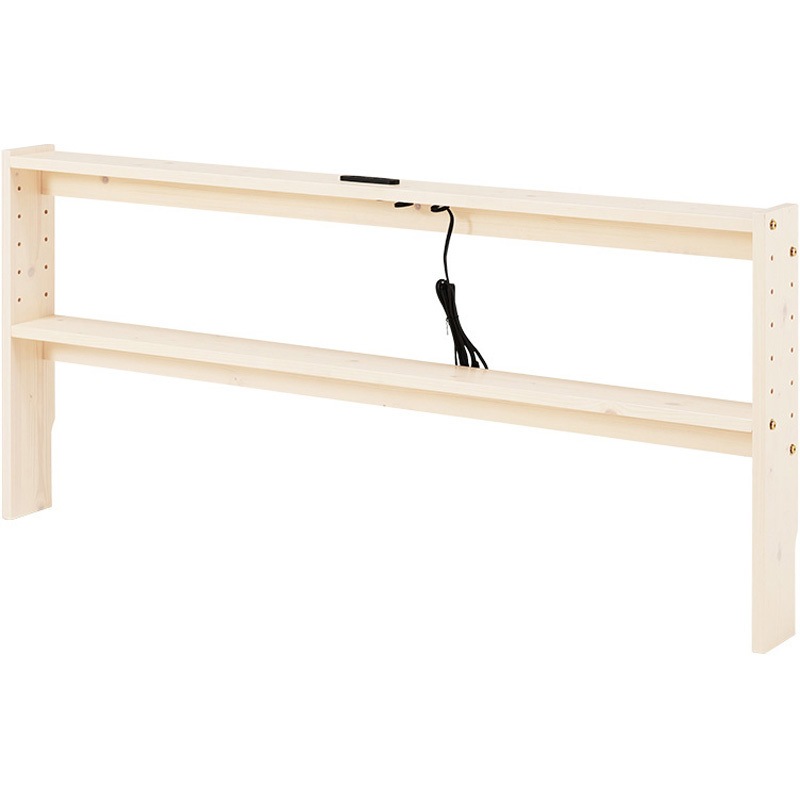 WH-7710D-WS コンセント付き 後付け ヘッドボード 宮棚 選べる 4サイズ (  セミシングルショート / シングル / セミダブル / ダブル ) 萩原 1台(1台) WH-7710D-WS