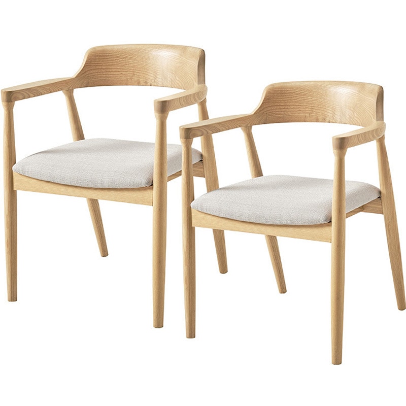 VC-7002-NABE ダイニングチェア 2脚 セット アッシュ 無垢材  選べる3タイプ×4カラー 完成品 1セット(2台) 萩原 【通販モノタロウ】