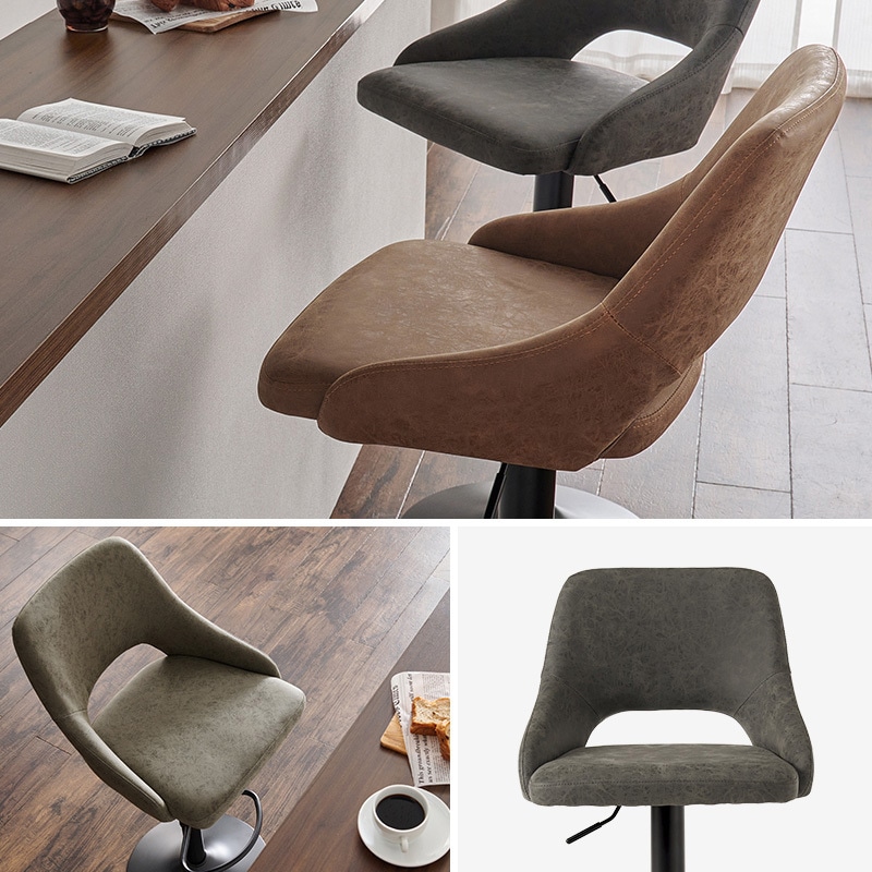 バーチェア ヴィンテージ風 昇降式 アイアン レザー チェアー単品 ガレージ バーチェア ヴィンテージ風 昇降式 アイアン レザー チェアー単品