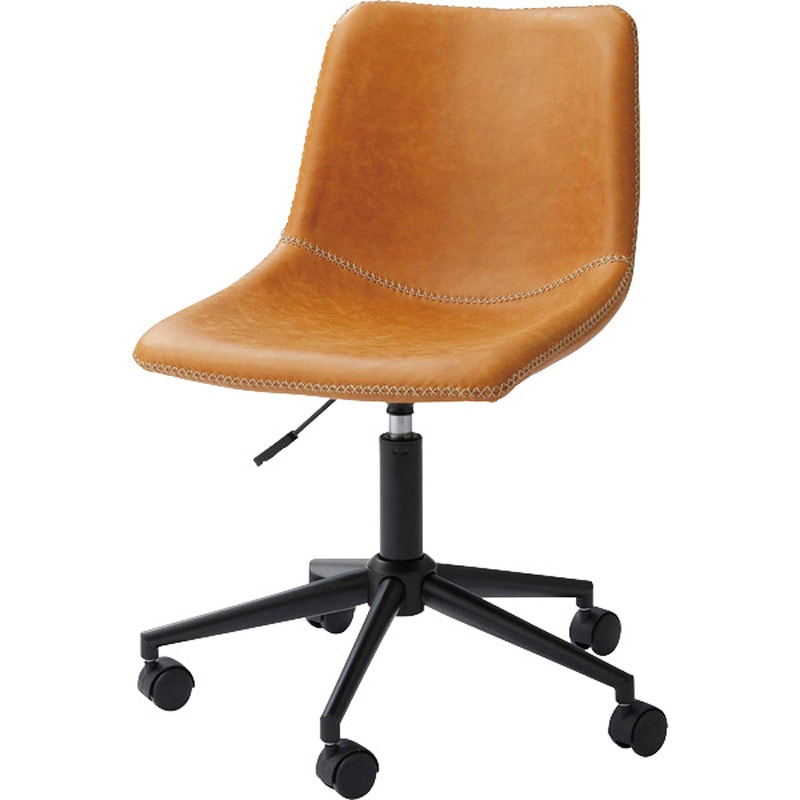 SH-01-PC-77-CA デスクチェア 昇降機能 回転式 ホームテイスト キャスターあり キャメル色   SH-01-PC-77-CA