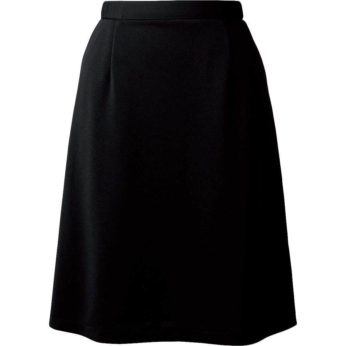 FS45930 脇ゴムAラインニットスカート フォーク(Nuovo) ブラック色