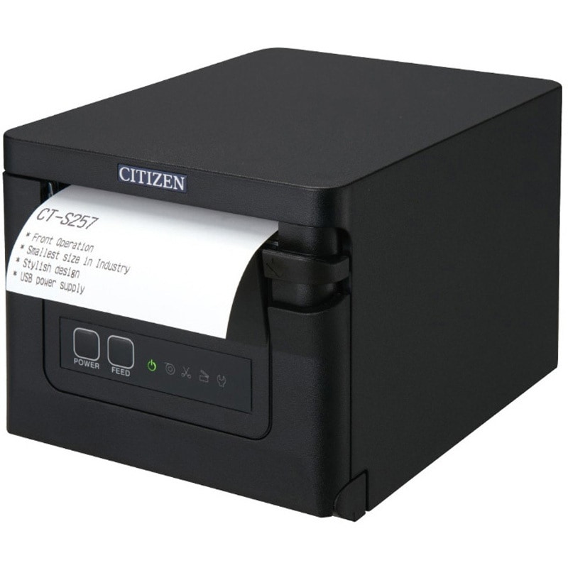 CT-S257RSJBK サーマルレシートプリンター シチズンシステムズ サイズ125×165×108mm  CT-S257RSJBK