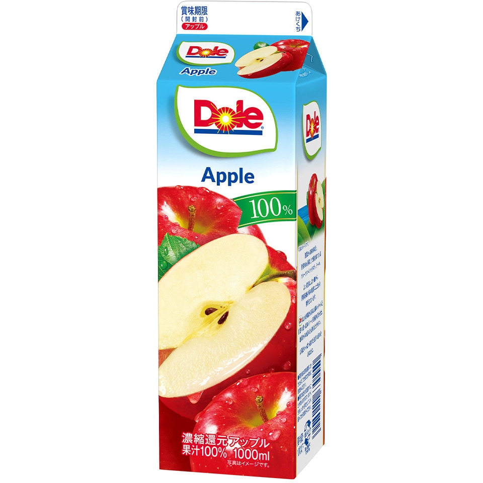 冷蔵] Doleアップル100% 1セット(1000mL×6本) 雪印メグミルク 【通販