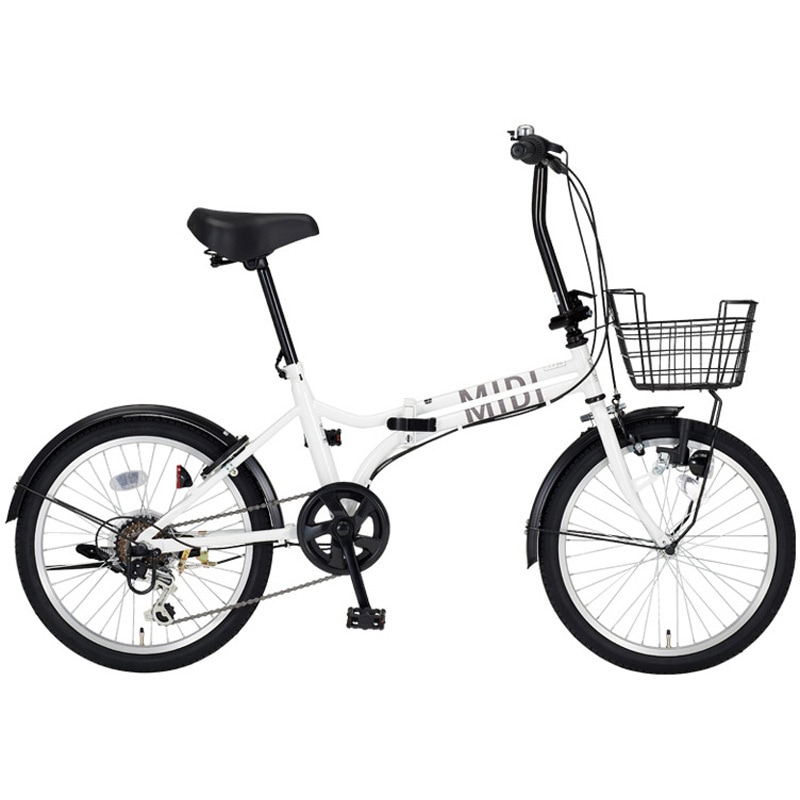 MIDIパープル 外装6段変速オートライト20インチ折りたたみ自転車 店舗受取限定】折りたたみ自転車 ナビライト FDB206 20インチ 外装6段