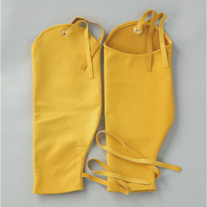 G-802Y 牛クレスト腕カバー 柏田製作所 国産牛表革 イエロー色  1双 G-802Y