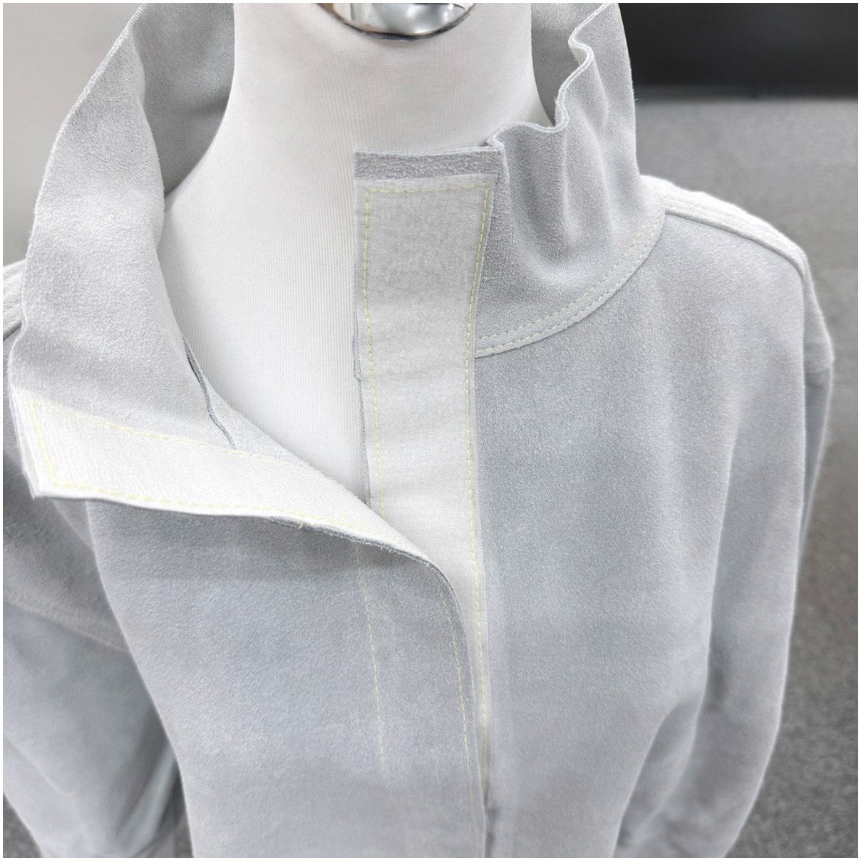 DI015-XL SUMVES 溶接牛革ジャケット DELTAPLUS グレー色 XL  DI015-XL