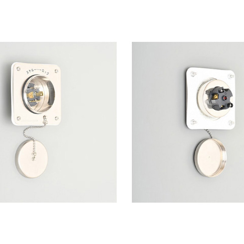 4245WJS-L16 防水形フランジインレット (耐じん・防噴流形) アメリカン電機 銀色