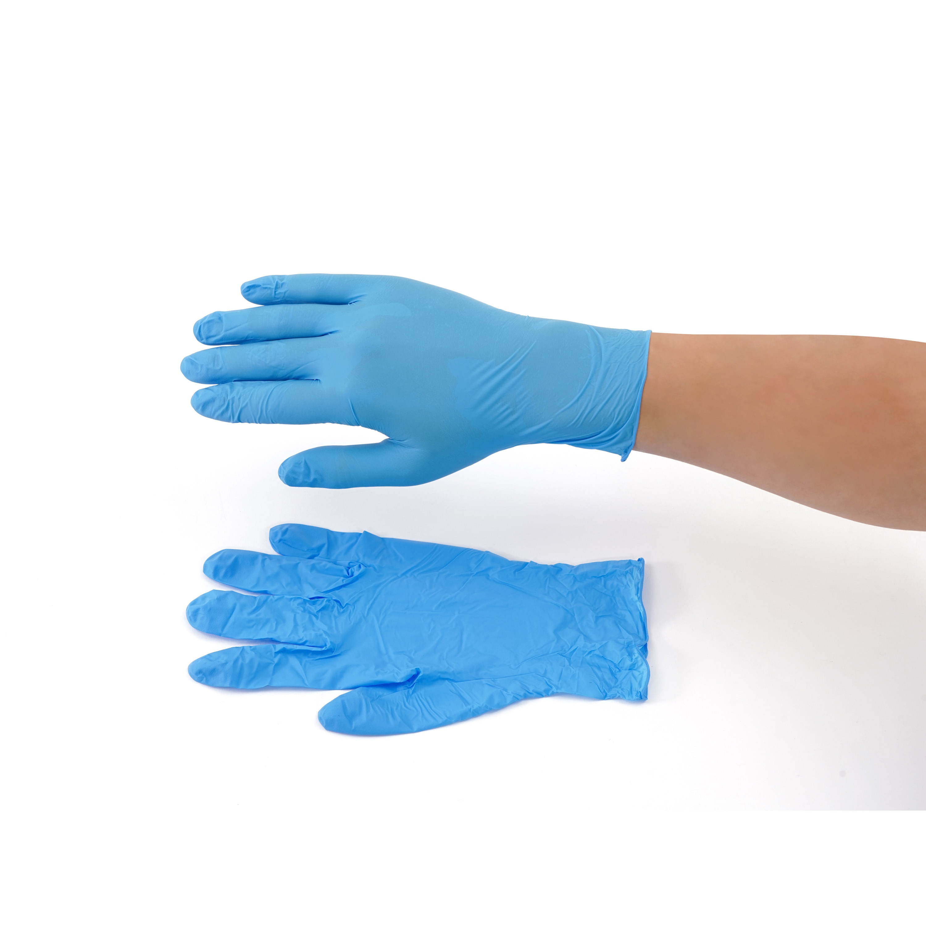 ニトリル手袋 AONG アズワン 100枚入 ゴム製 青色 サイズM - 【通販