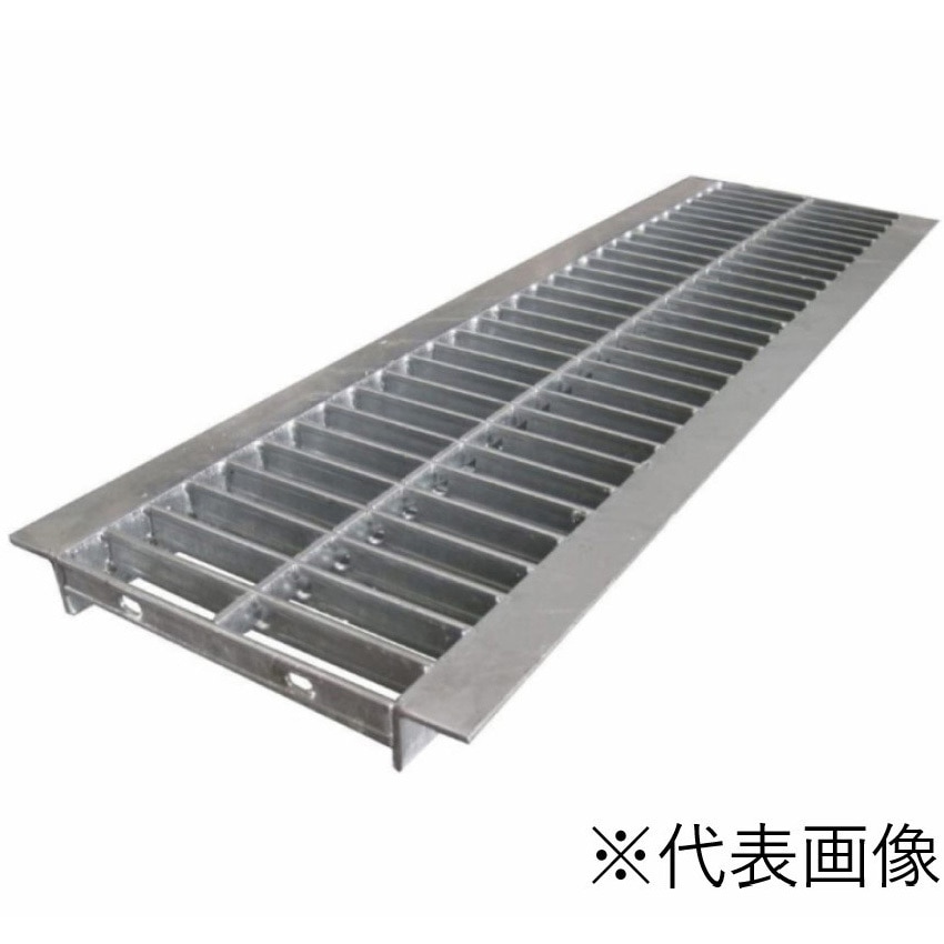HGU260-25L40 U字溝用グレーチング(普及型)鋼板製・溶融亜鉛メッキ