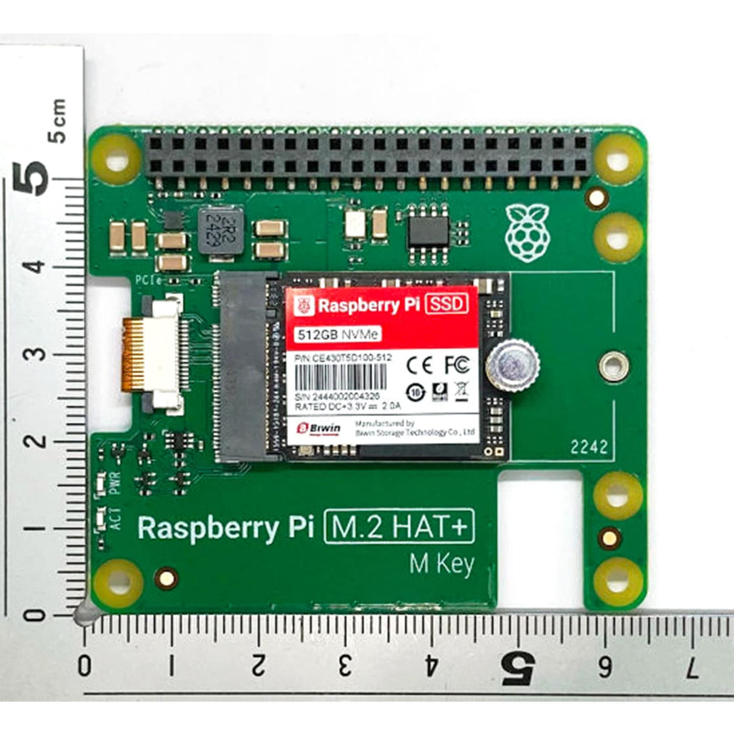 SC1676 Raspberry Pi SSD Kit 512GB Raspberry Pi 寸法2230(22×30)mm