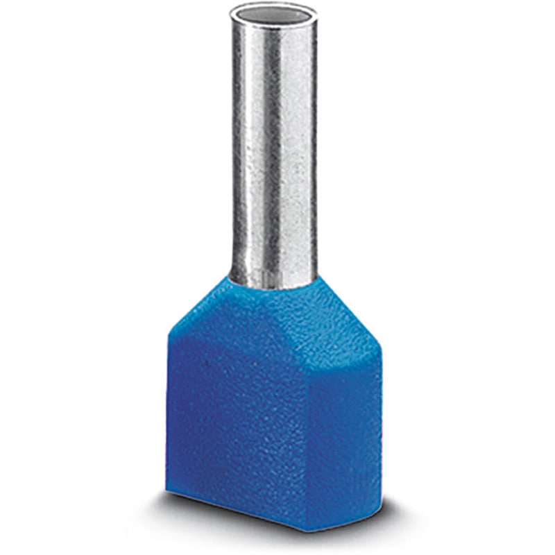 AI-TWIN2X2.5-10BU 棒端子(フェルール) 絶縁スリーブ付 2本電線用 フエニックス・コンタクト 電線抱合範囲2.0-3.0mm<sup>2</sup> 1箱(100個)