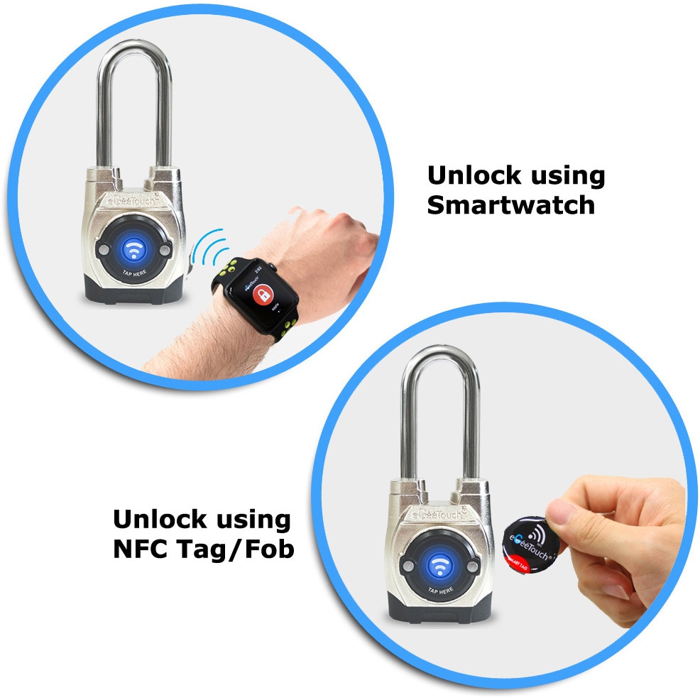 5-02501-94 完全防水スマート南京錠eGeeTouch第5世代 1個 JSB