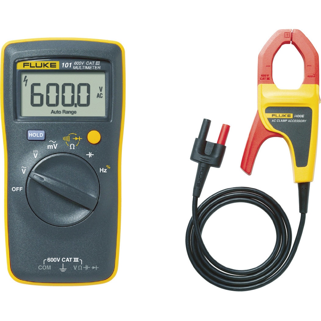 101/I400E ポケットサイズデジタルマルチメーター i400E交流電流クランプ付 Fluke 平均値整流(MEAN)