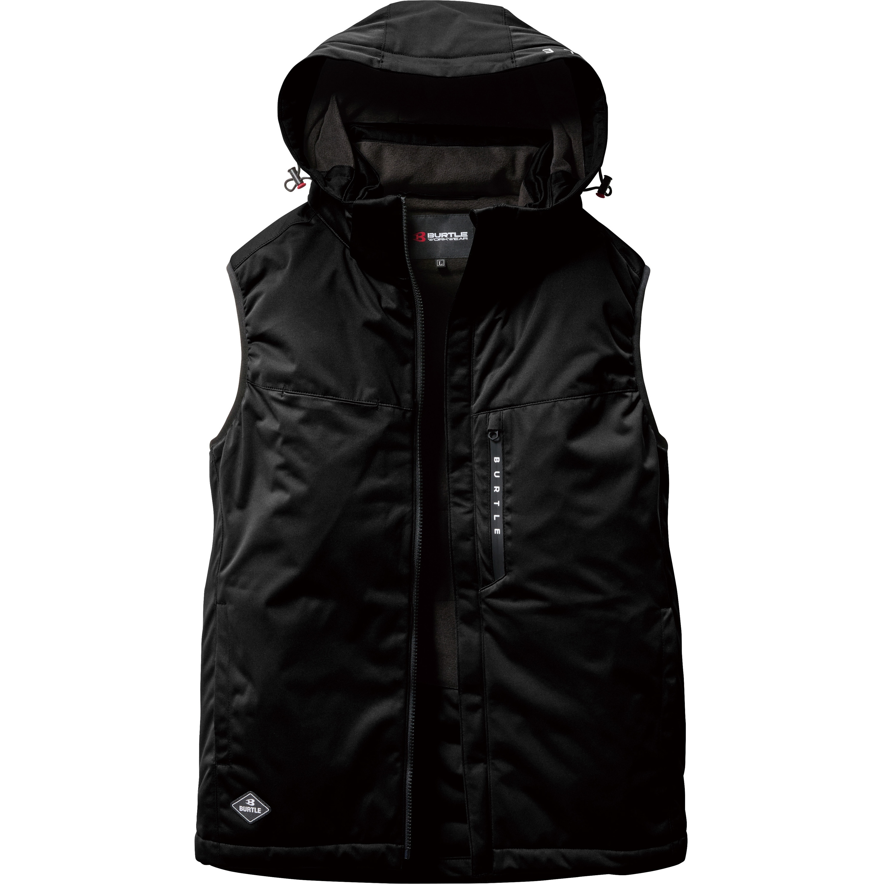 3264-35-M ストレッチフーディ防寒ベスト3264 バートル ブラック色 M着丈67cm