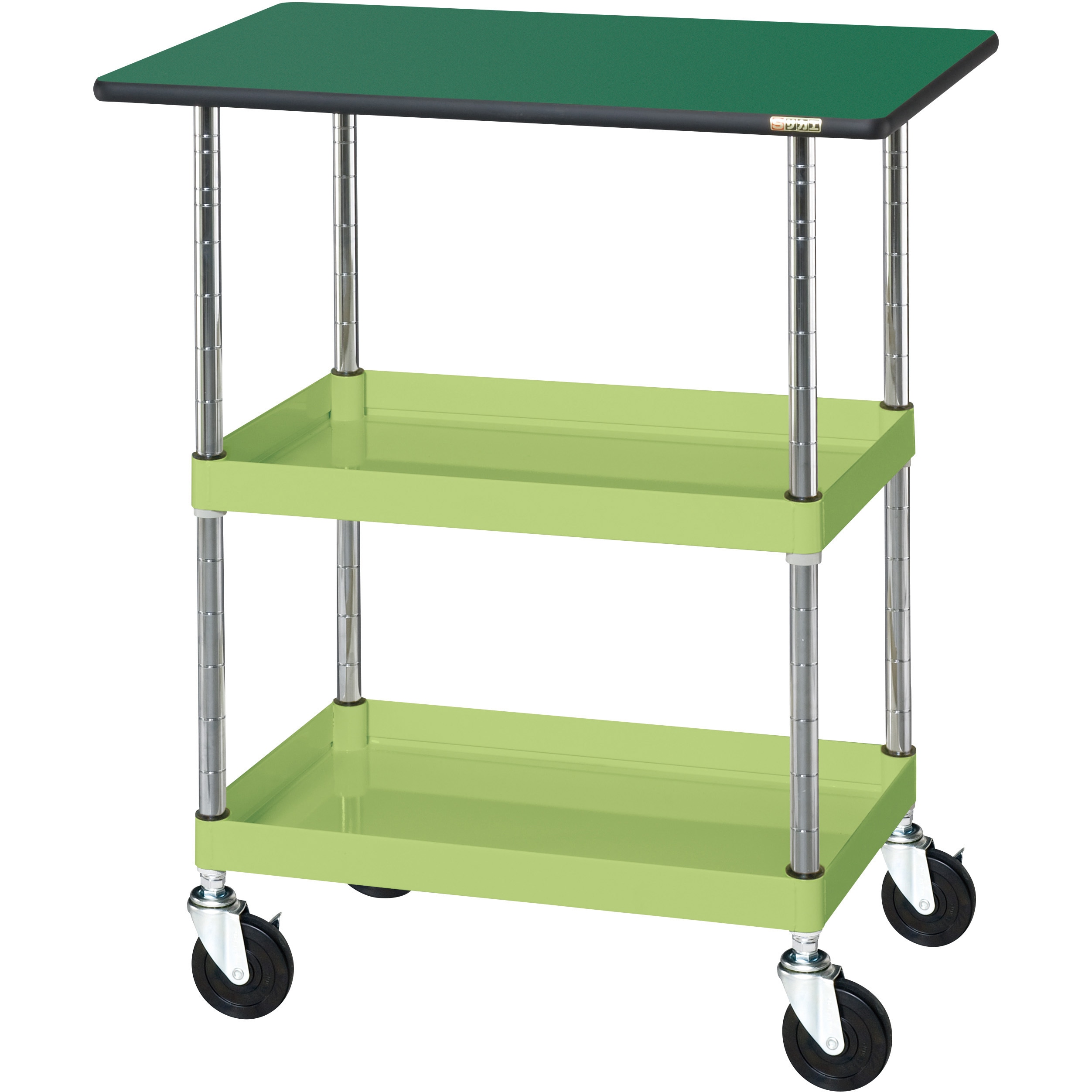 CSP-9082LTE CSパールワゴン(軽量タイプ/ゴム車/天板付) サカエ 直進