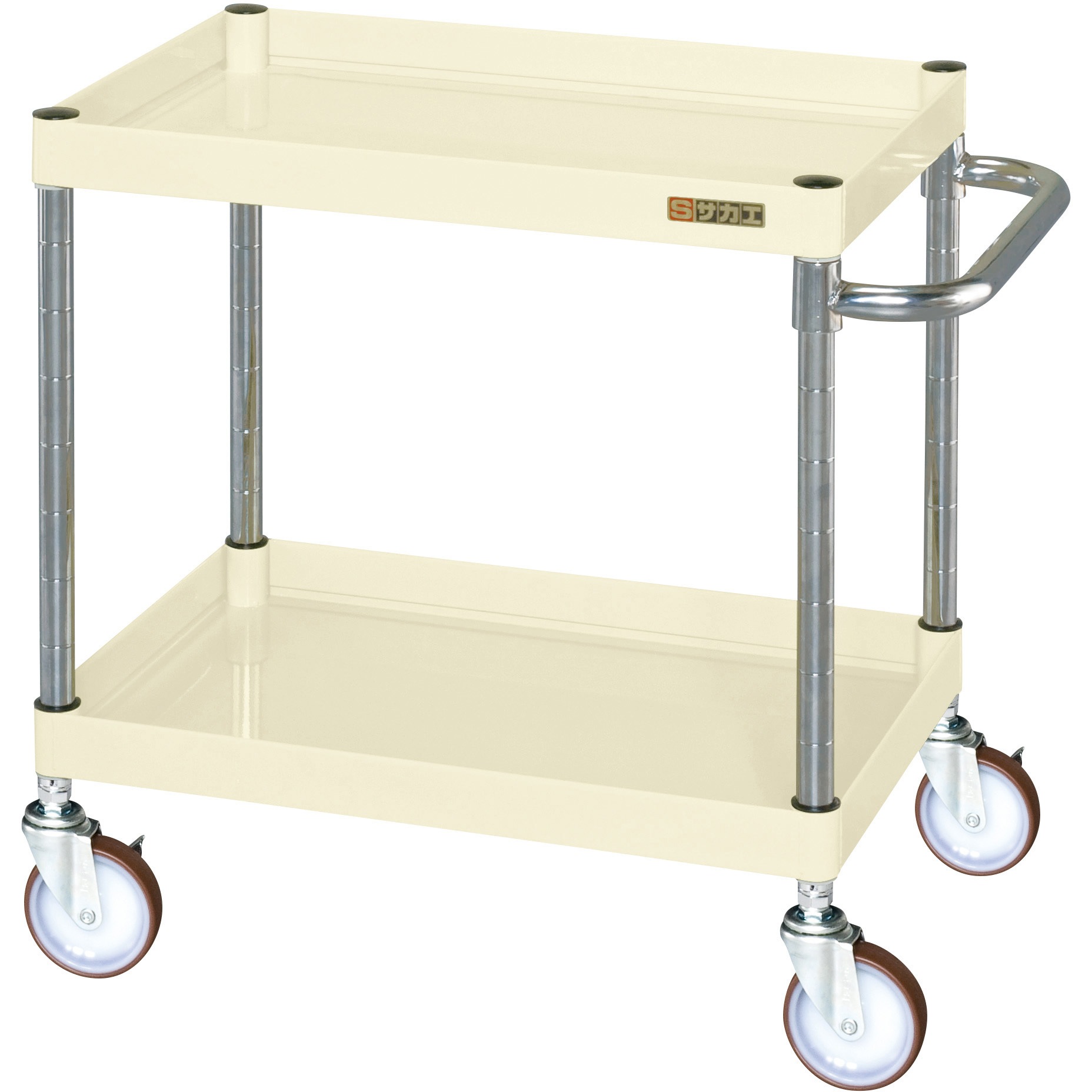 新品・5営業日で発送】サカエ CSパールワゴン中量タイプ アイボリー