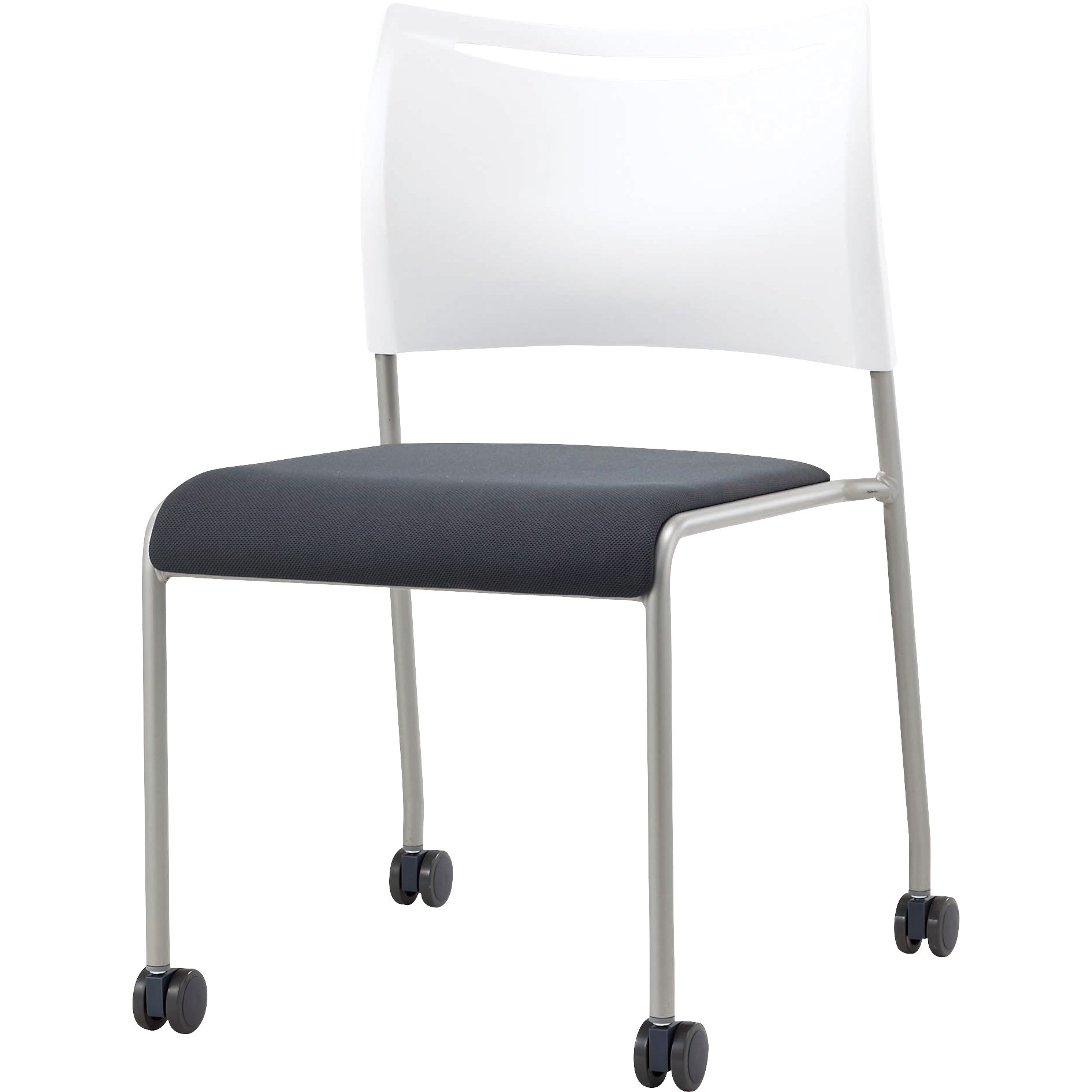 LTS-4C-F-GY ミーティングチェアLTS-4Cシリーズ(キャスタータイプ) 布張りタイプ アイリスチトセ シルバー ホワイト グレー 高さ790mm幅520mm奥行535mm 17,986円