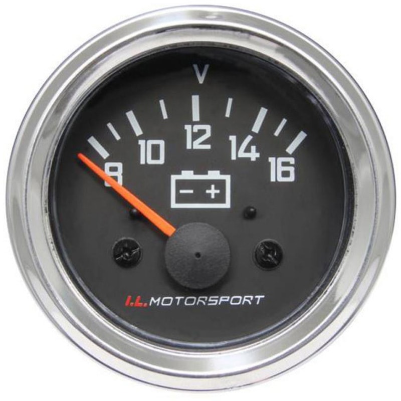 NAB-301289 52mmメーターホール用電圧計 黒文字盤 NAB-301289 1個 アイエルモータースポーツ 【通販モノタロウ】