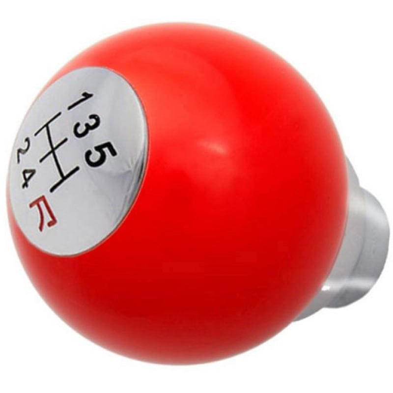 NAB-301635 シフトノブ ボールタイプ レッド/クローム 5速 NAB-301635 1個 アイエルモータースポーツ 【通販モノタロウ】