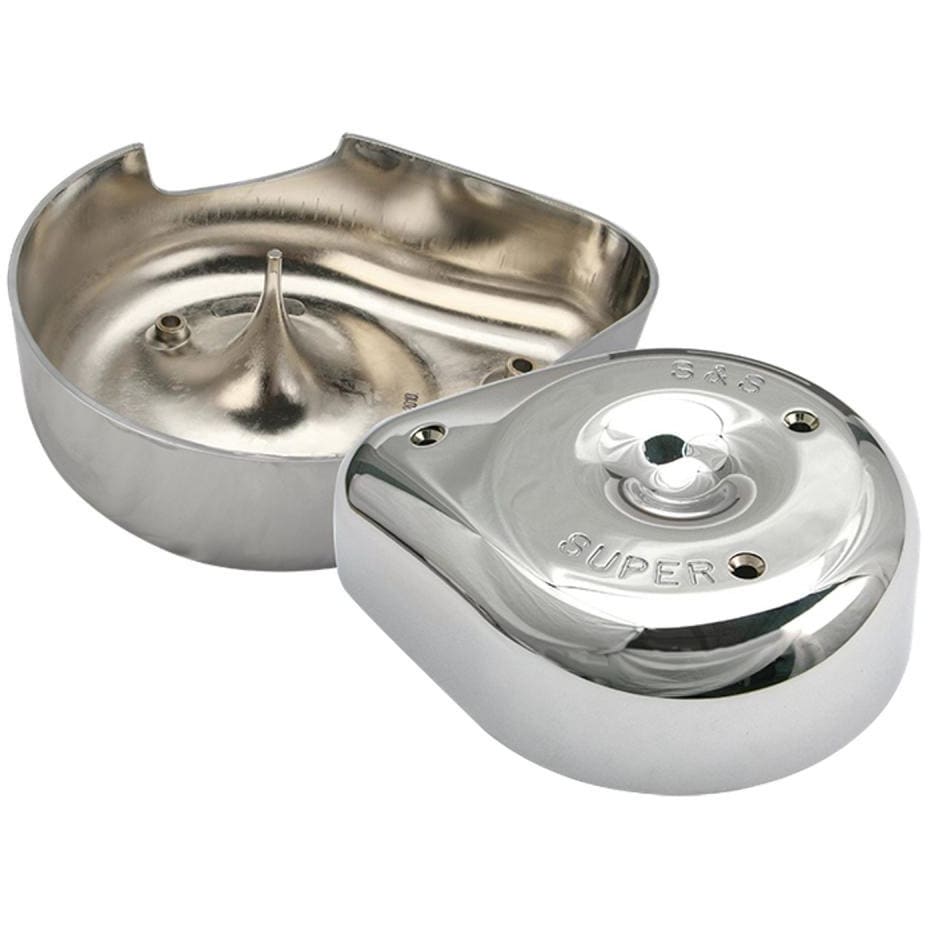 17-0372 ティアドロップエアクリーナーカバー CHR 17-0372 エスアンドエスサイクル クローム色