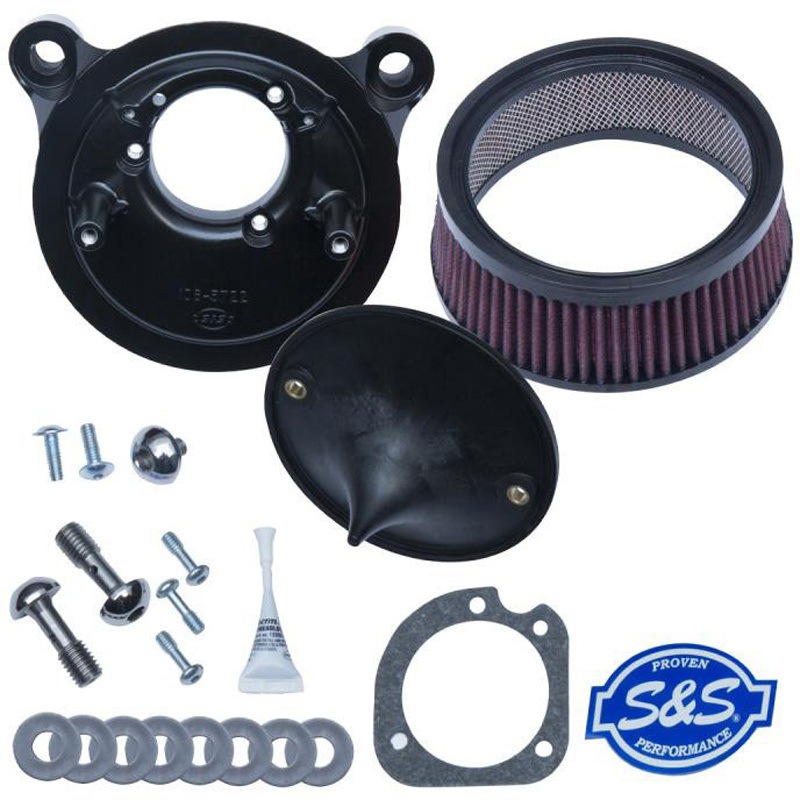 170-0300B ステルス エアクリーナーキット カバーなし 170-0300B エスアンドエスサイクル ブラック色